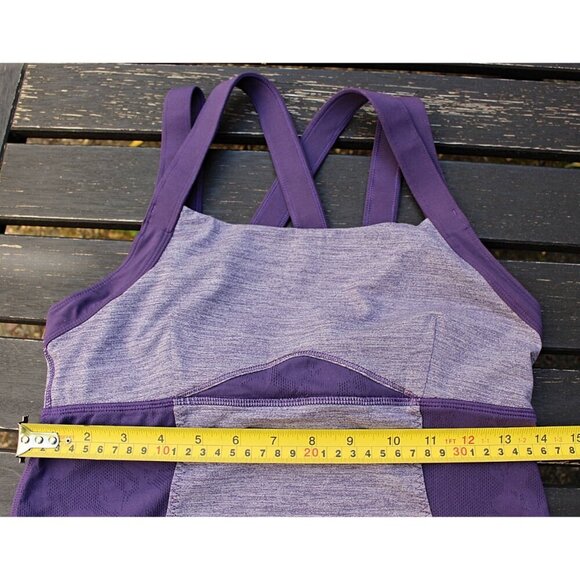 Lululemon sz 8 - Chataranga Tank in Concord Grape (Purple) - Luxtreme Cross Back - Picture 7 of 9